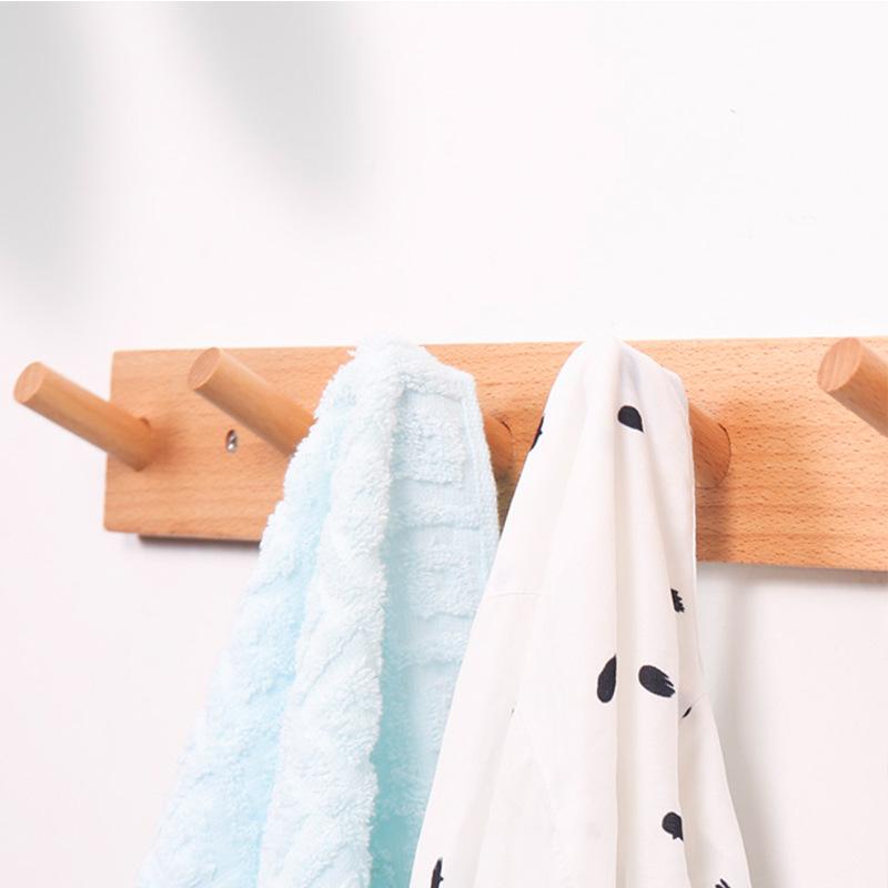 Nordic Solid Wood Hooks Creative Porch Wall Hanging Wooden Hook For Coat And Hat Wall-mounted Coat Racks For Clothes