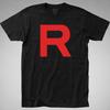 Team Rocket R T-SHIRT Costume Cosplay Gameboy Rpg Jesse James Meowth Graphic Tee