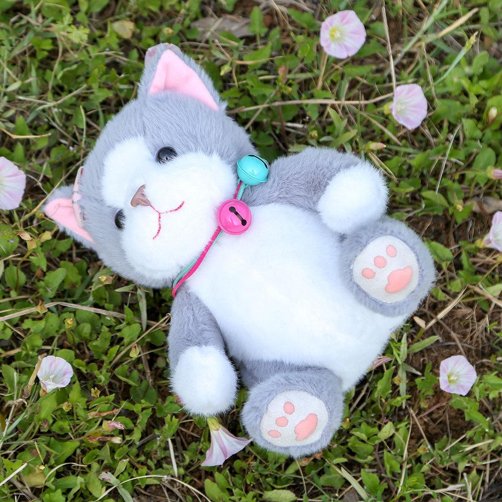 Plush Cat Toy With Bell Soft Stuffed Animal For Kids And Gifts