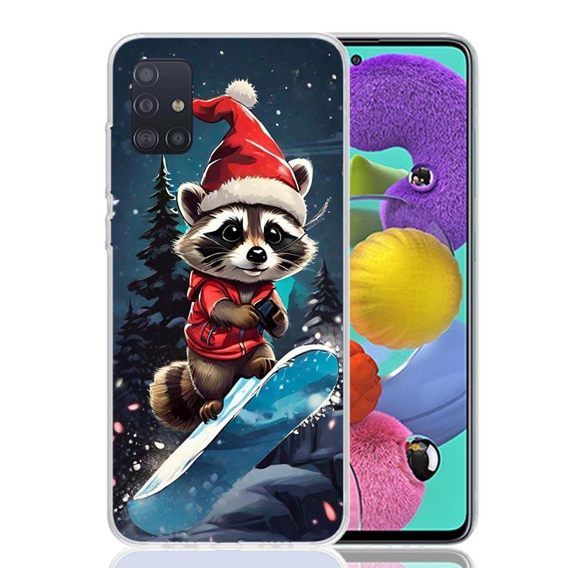 Raccoon Cute Animal Phone Case for Samsung Galaxy A52 A51 A50S A12 A22 A32 A72 A10S A30S A31 A71 Note 20 Ultra 10 Plus S10 Galax