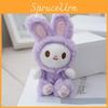 Charming And Colorful Plush Keychains Featuring Purple Pink And Brown Rabbit And Bear Styles
