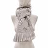 Great LOUIS VUITTON Scarf Escalp Logo Mania With fringe Gurege wool Women 413287 Used