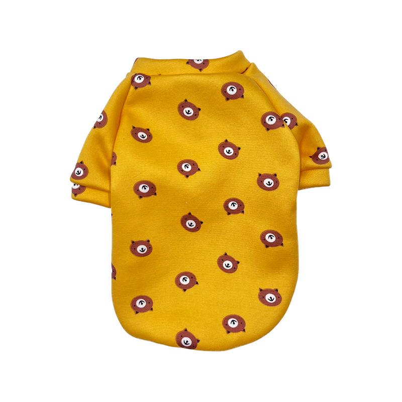 Fashion Warm Soft Cotton Dog Sports Pet Clothing Winter Outdoor Apparel with Cartoon Print Cute and Stylish