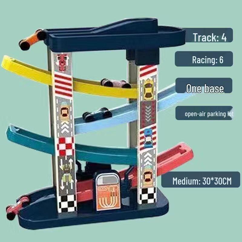 

Детская развивающая игрушка - машинка с двухсторонней скользящей трассой