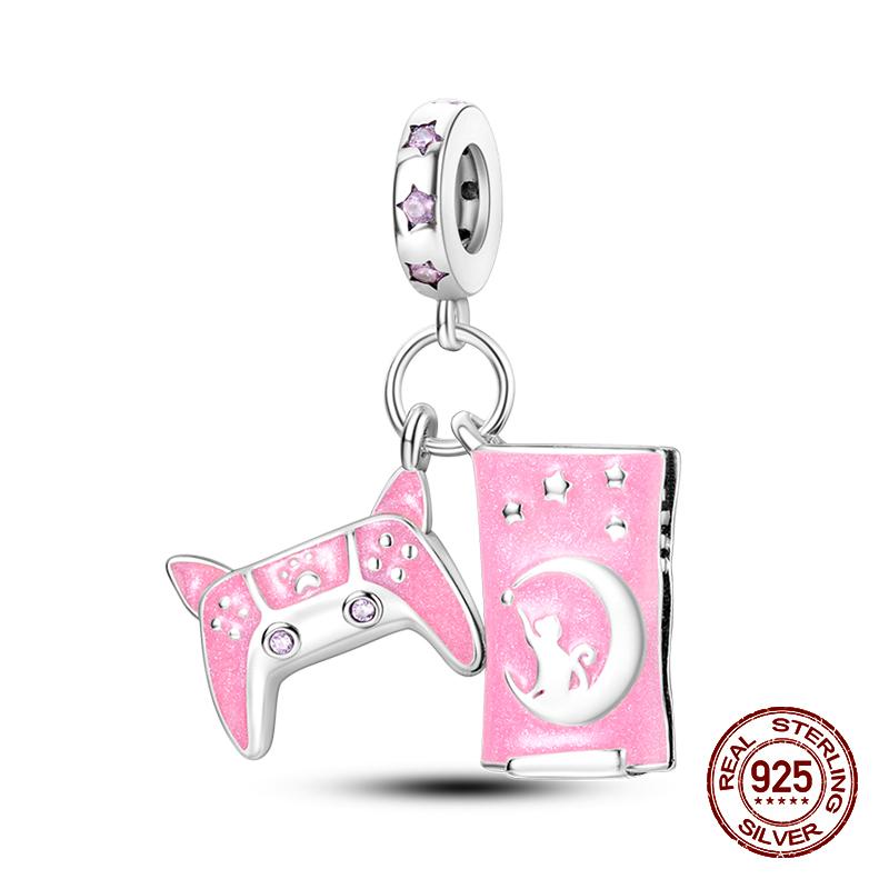 100% Copper Guitar Sax Headphones Musical Instrument Charms Beads Fit Pandachoriginal Bracelets Diy Jewelry