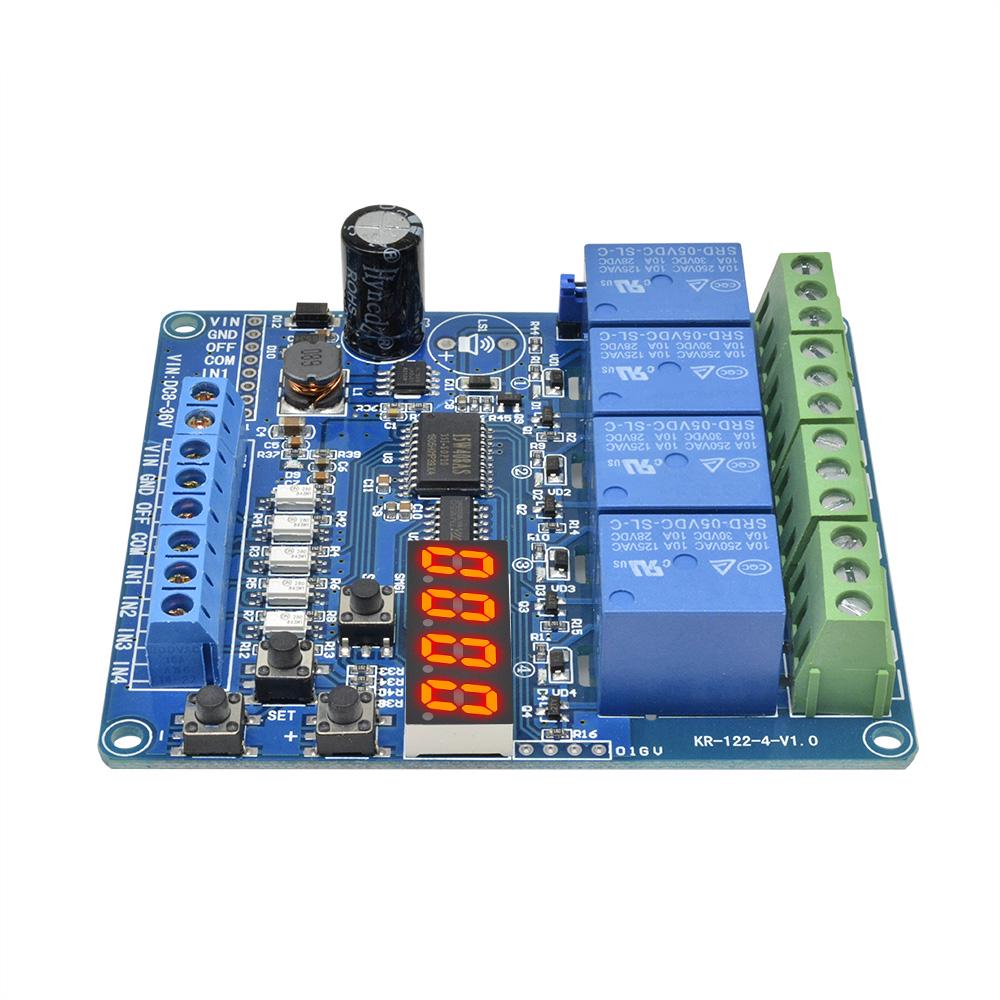 DIY DC 8V to 36V Industrial Grade 4 Channel Multi-Function Relay Module Broad Voltage Supply Module Durable DIY DC 8V to 36V Industrial Grade 4 Channel Multi-Function Relay Module Broad Voltage Supply Module Durable