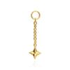 Titanium Star Charm Chain - Gold - D-092 18 Mm