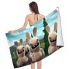 R-Rabbids I-InvasionS Microfiber Printed Beach Towel Mountain Climbing Yoga Beach Swimming Running Absorbent Soft Towel