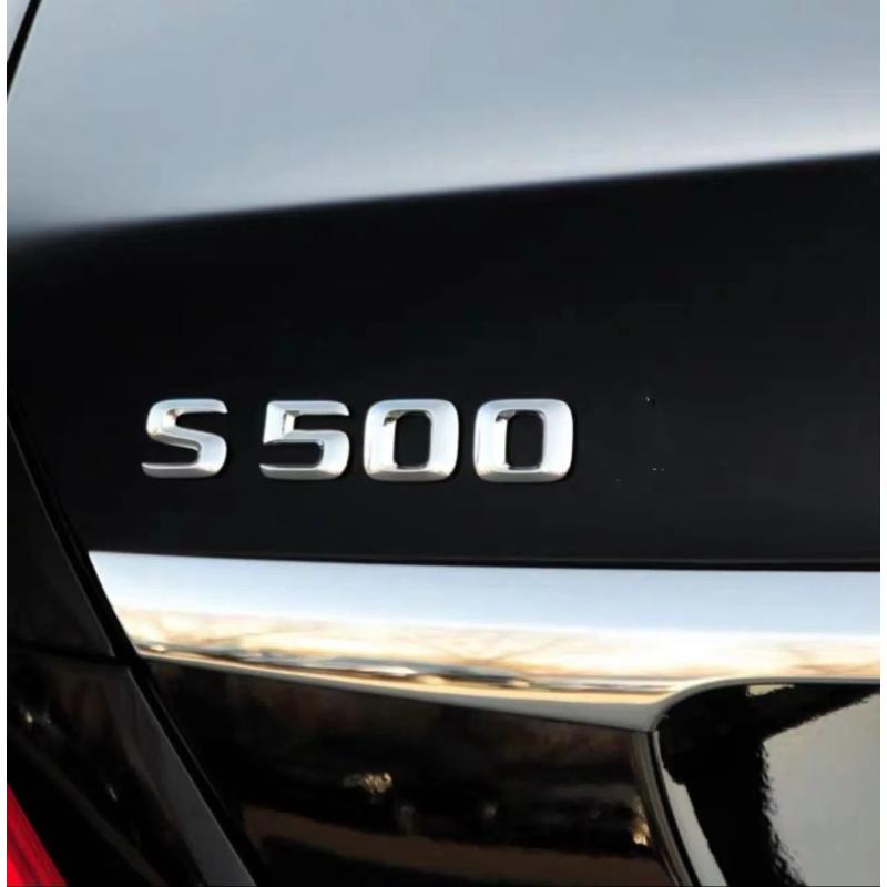 3D Chrome Letters S320L S400L S500 S500L S550 S600 4Matic Top ABS Emblem for Mercedes Benz S Car Trunk Nameplate Logo Sticker