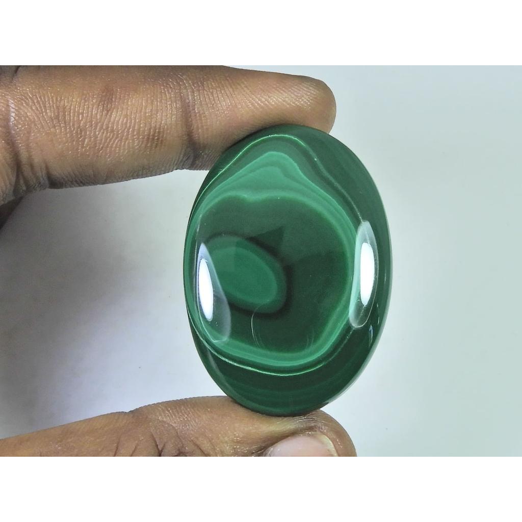 105Cts. Natural Green Malachite Oval Shape Cabochon Loose Gemstone 31X44X4MM D-344