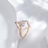 Fashion Bride Wedding Rings  Rose Gold Unique Rhombus Natural Zircon Rings For Women High Quality Daily Jewelry