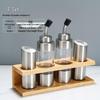 ZLIII Stainless Steel & Glass Condiment Set