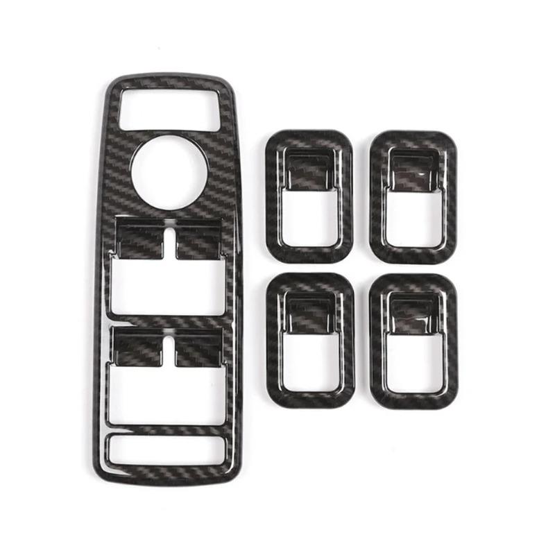 Hot Interior Mouldings Carbon Fiber Style Car Window Lift Button Frame Sticker For Mercedes Benz A B C E GLE GLA CLA GLK Class W