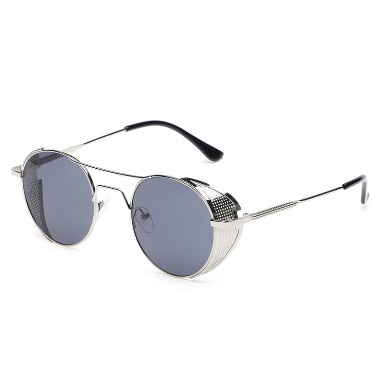 Vintage Gothic Steampunk Style Metal Frame Sunglasses Men Women luxury Brand Designer Round Shields Sun Glasses Gafas de Sol