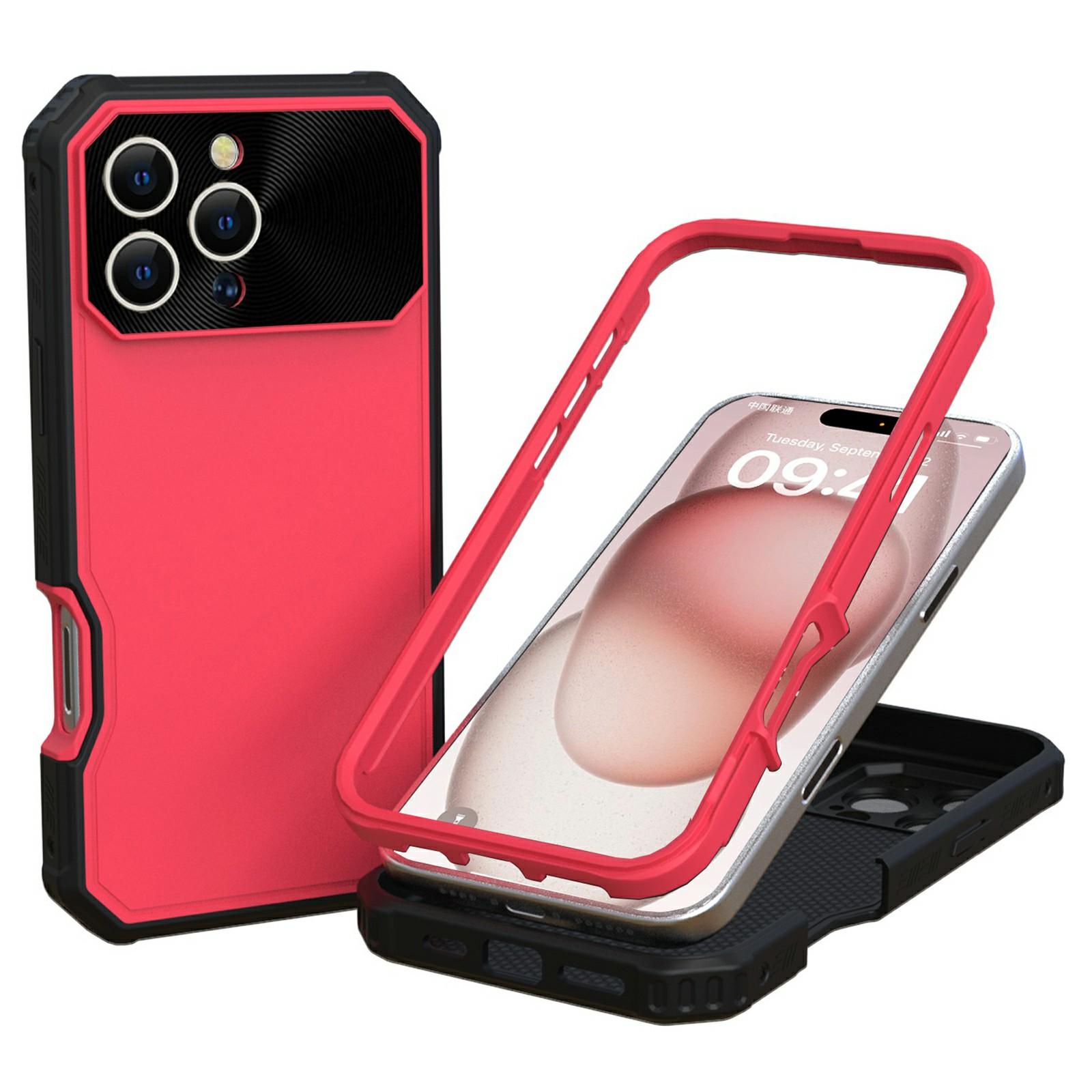 

GW24 For iPhone 16 Pro Case Compatible with MagSafe Drop-Proof TPU+PC Phone Protector Red