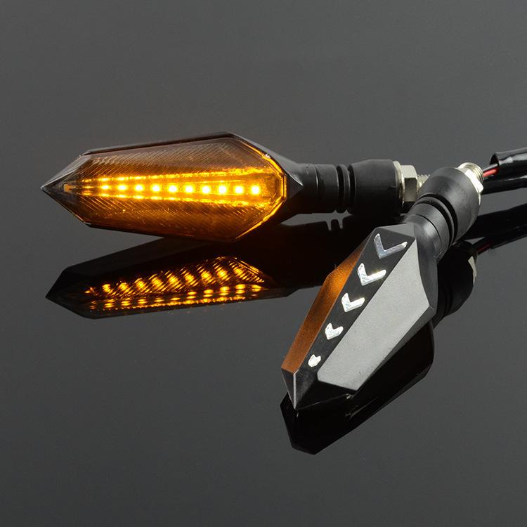 LED Bike Motorbike Direction Lights Flowing Motorcycle Turn Signal Light Motor Bike Bicycle Indicator Lamps Flashing Lights
