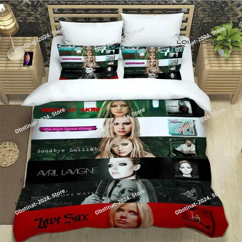 Singer AVRIL LAVIGNE Printed Bedding Sets Exquisite Bed Supplies Set Duvet Cover Bed Comforter Set Bedding Luxury Birthday Gift