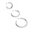 Gold-Plated Stainless Steel Round Earrings - European & American Fashion, Simple Hollow Circle Design