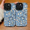 Vertikale Lederschale Cartoon-bedrucktes Muster Stoßfeste Weiche Silikonhülle mit Kameraschutz Vollschutz für iPhone Samsung