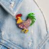 Chicken Rooster Brooch Pin, Acrylic Lightweight Farm Animal Jewelry, for Backpacks Hats Jackets Thanksgiving