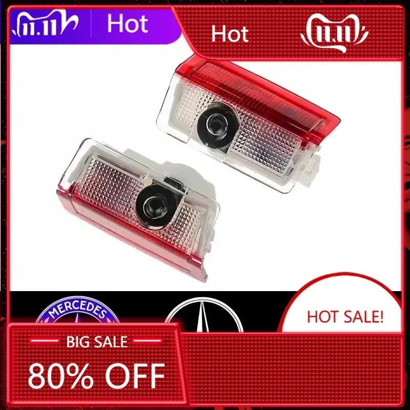 For Mercedes Benz 2pcs Car Door Sign Welcome Light LED Projection Light For Mercedes Benz AMG GLC GLA GLE GLS GL W204 W176 W205