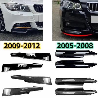 2pcs M-Tech Style Front Bumper Side Splitter Cover Lip Spoiler Fog Lamp Cover For BMW 3 Series E90 E91 320i 330i 2005-2012