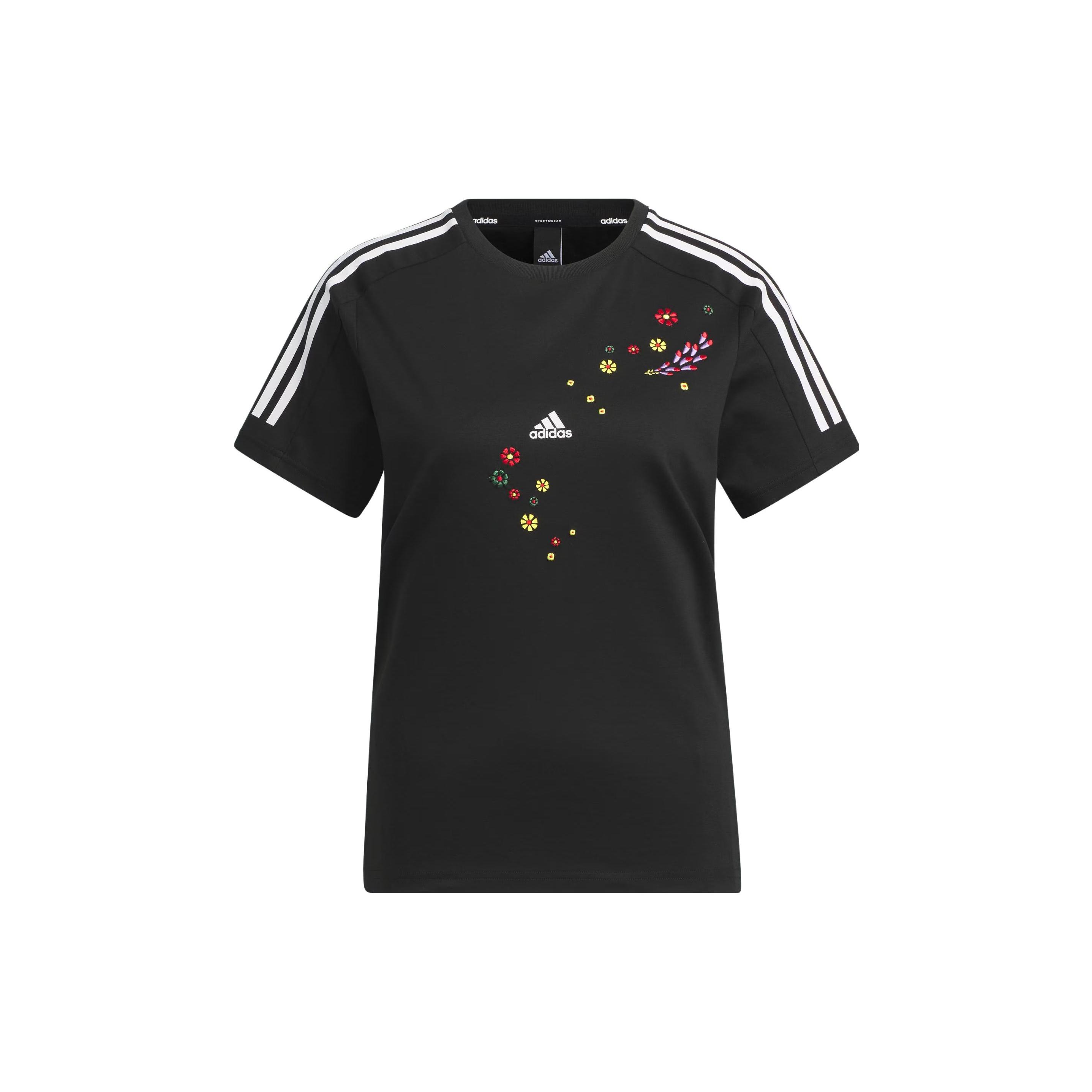 

New Adidas Raglan Sleeve T Shirt Women s Black IM8448 S