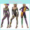 Mardi Gras Costume Jumpsuit With Polyester Fabric For Cosplay Performances