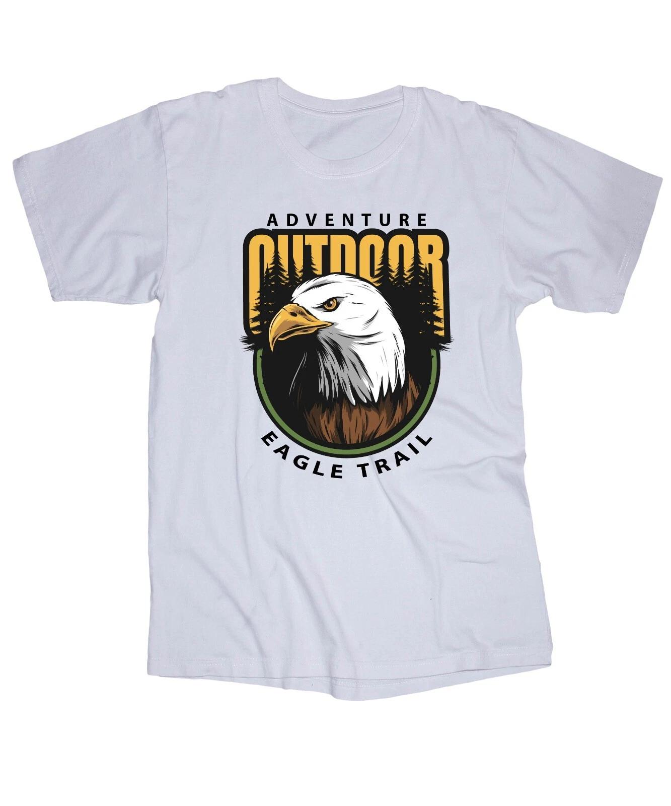 

Adventure Outdoor Eagle Trail Camping America Hiking Biking Running white Shirt. S