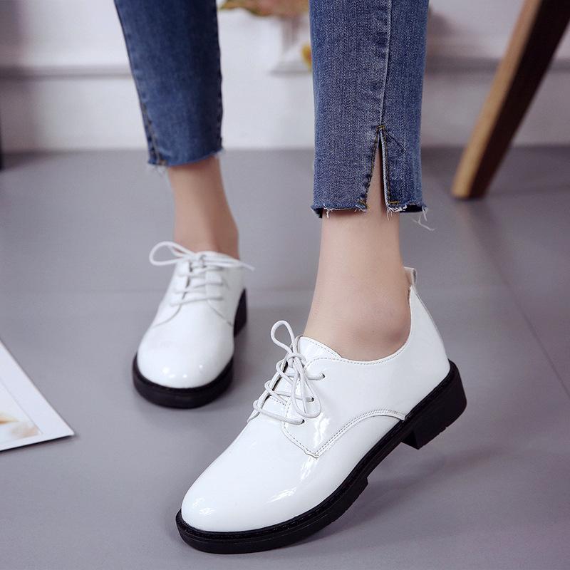 Mode Frühjahr Herbst Wohnungen Frau Loafers Schuhe Femme Neue Patent Leder Schuhe Frau Casual Frauen Wohnungen