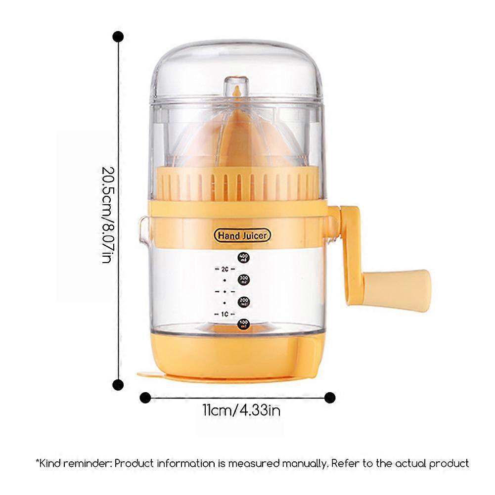Manual Citrus Juicer, Portable Hand Crank Juicer for Orange, Watermelon, Apple, Pineapple, Lemon Lime Squeezer with Grip Handle