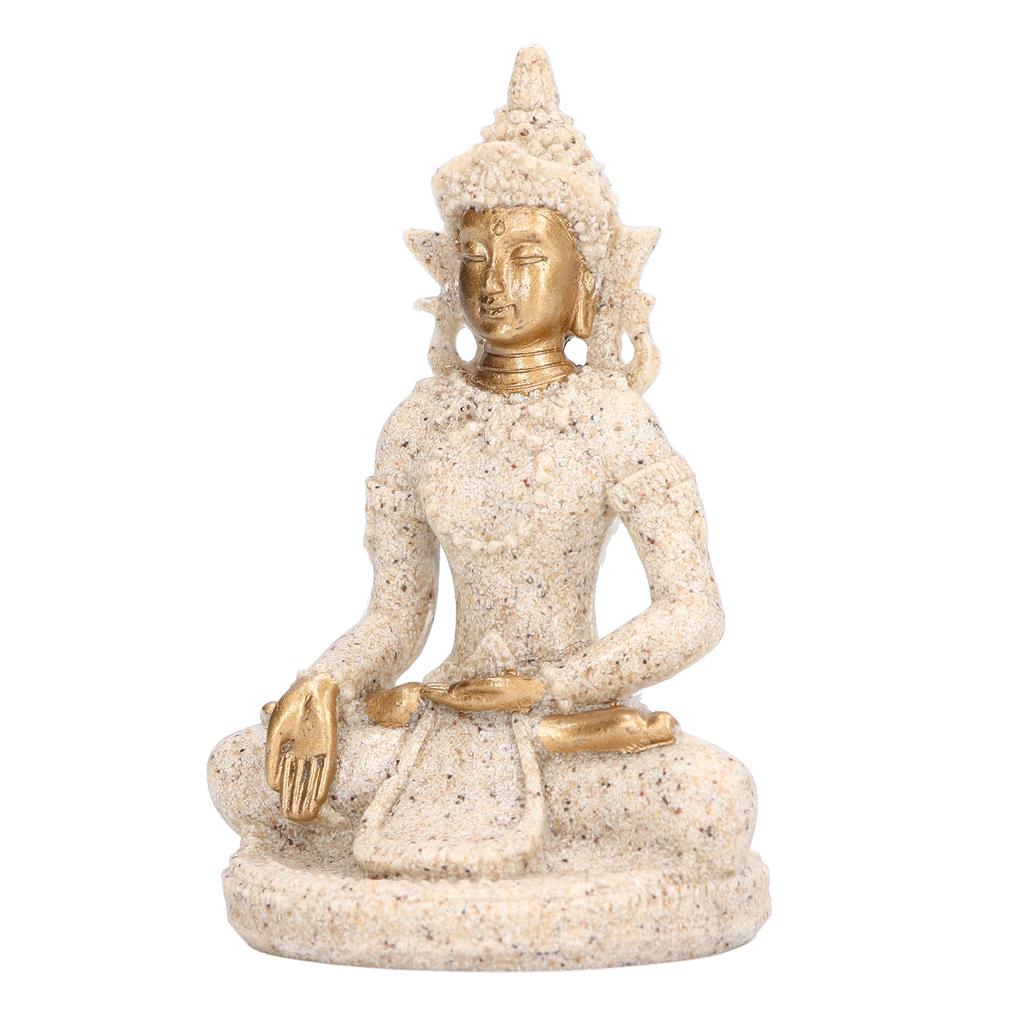 Buddha Statue Artisan Craftsmanship Clear Engraving Strong Frost Resistance Resin Meditating Buddha
