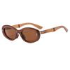 Sun Glasses Women Anti-reflective Elliptical Frame Folding Sunglasses Vintage Sunglasses for Men