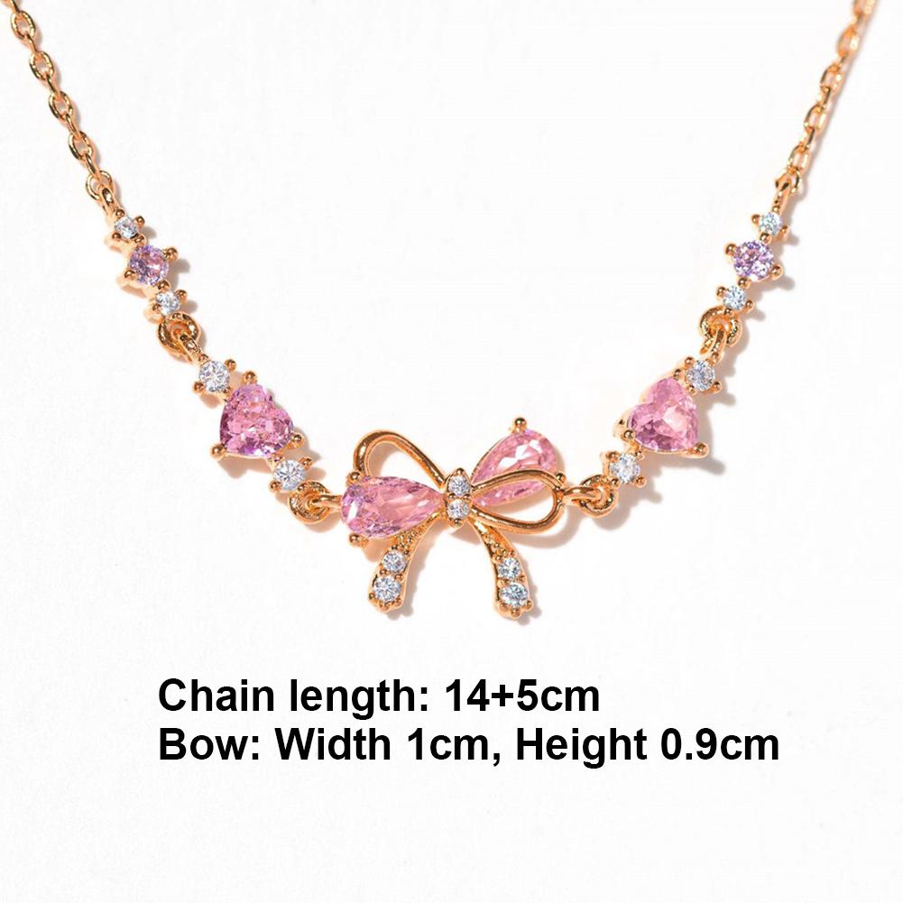Bow Zircon Bracelet Bow Knot Link Bracelet for Women Gifts