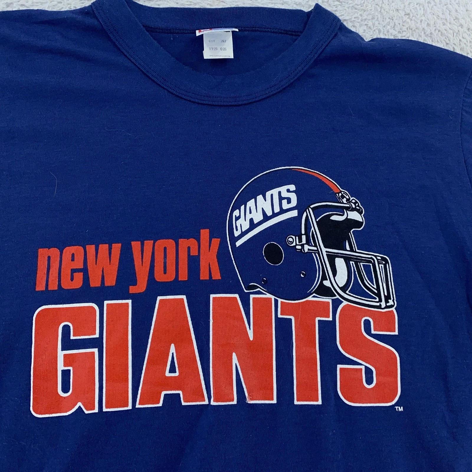 

Vintage New York Giants Shirt Mens Medium NFL Football Tee Made USA 90s 4XL