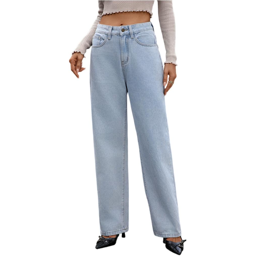 Women's Straight Pants Fashion Casual Pants Nine Point Harlan Pants