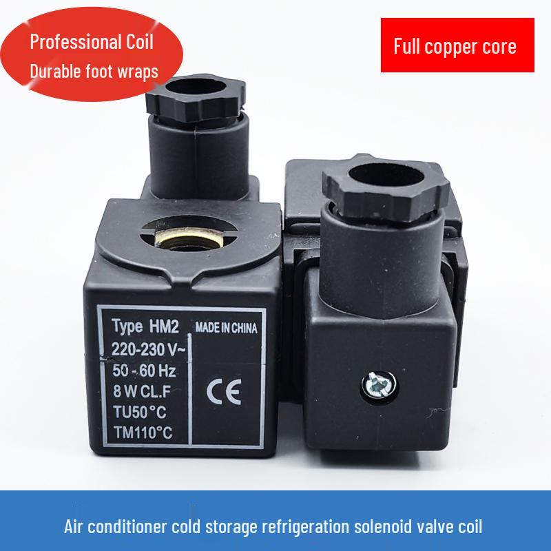 HM2 Castel Solenoid Valve Coil, Cold Storage AC Unit Control Valve, AC220V/DC24V