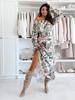 A Large Number of Spot New Ladies Summer Loose and Elegant One-shoulder Skirt Without Belt 8060