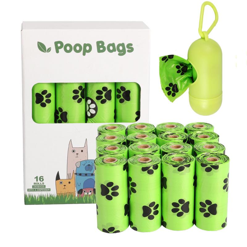 Buy 8/12/16/20 Rolls Biodegradable Dog Poop Bags Eco-friendly Leak