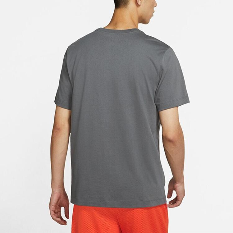 Koszulka Męska Oddychająca z Nadrukiem Casual z Krótkim Rękawem Air Jordan Sport Dna Top Szary DA9909-068