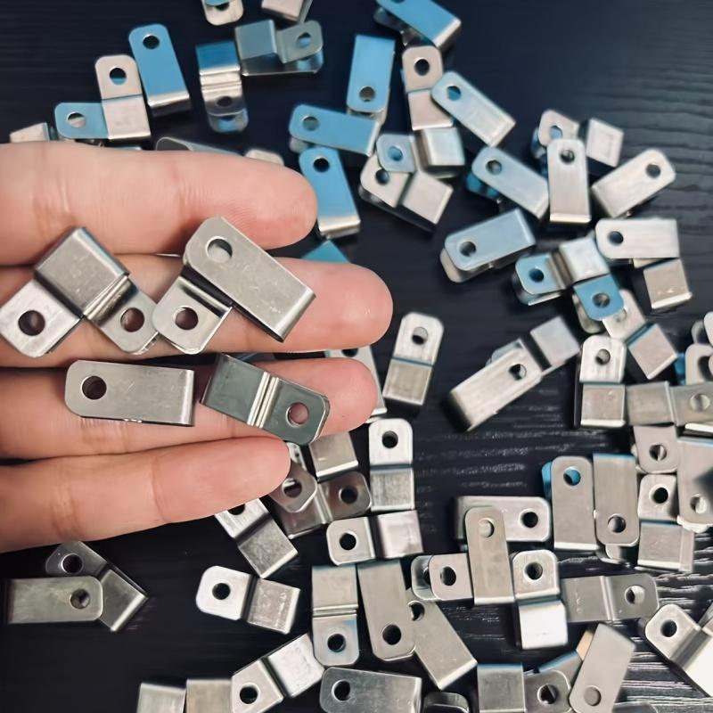 20pcs Wire Mesh Panel Assembly Clips R-Type Guardrail Net Fasteners Horse-Shaped Clips For Protective Netting Fence Lock Clasps