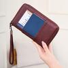 RFID Blocking Wallet with Zipper Travel Document Holder Passports Organizer Card Holder with Wrist Strap for Men Women Family Vacation Use