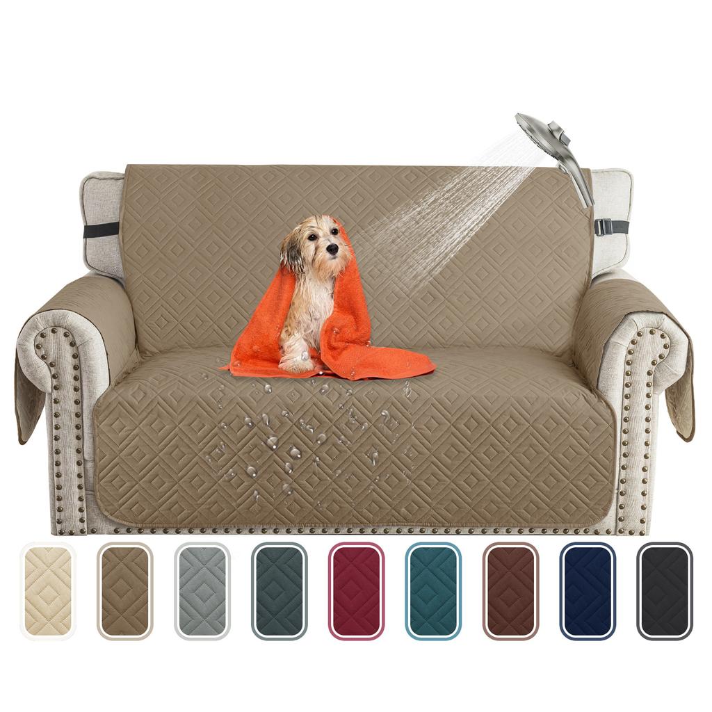 Waterproof Non-Slip Pet Sofa Cover Solid Color Durable Cat-Scratch Resistant One-Piece Sofa Cover Protector Mat Urine Barrier
