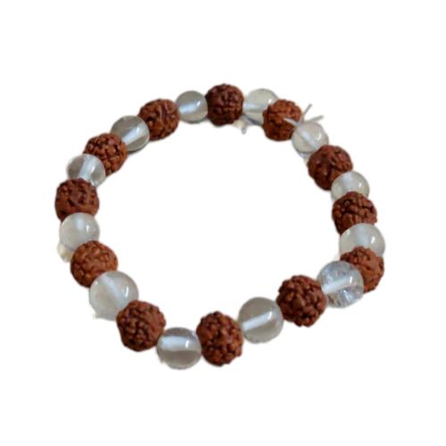 @ Indian Traditional Streatchable Rudraksha Crystal Bracelet For Unisex SM125-60% OFF