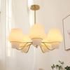 American Retro Living Room Chandelier Frosted White Glass Lampshade Creative French Study Bedroom Dining Room