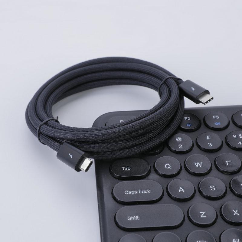 

USB4 High-Speed Thunderbolt 4 Data Cable for 8K Screen Projection and File Transfer 0.5M (40Gbps+8K60Hz+PD240W) чёрный