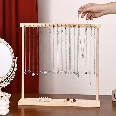 Exquisite Wood Necklace Stand 12 /18 Hook Jewelry Jewelry Holder  Organizer Stand