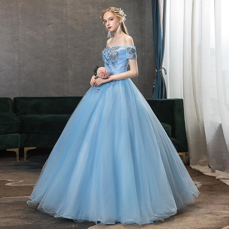Evening Dress, Fluffy Skirt, Host Long Performance Clothes, Vocal Art Examination Students, Bel Canto Solo Stage Annual Meeting Dress, Women