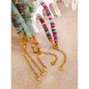 Colorful Natural Stone Beads Handmade Chain Y2K Fashion Necklace for Women Stainless Steel Waterproof Collar Jewelry Gift