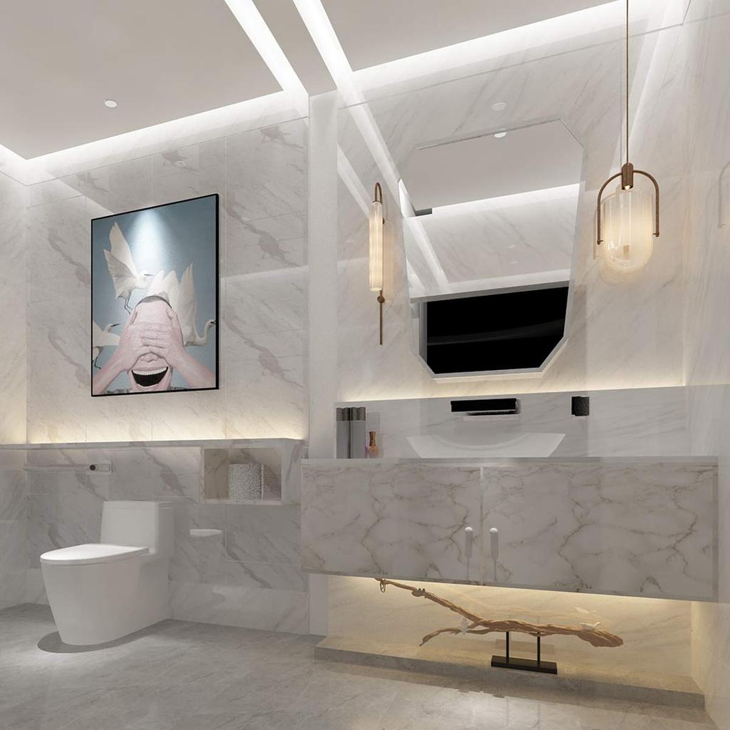 TOTIO Marble Sheet Floor Remake Sheet Cutting Sheet Marble Wallpaper Sticker White 40CMx10M Vinyl Peelable Waterproof Oil Proof Heat Resistant Kitchen